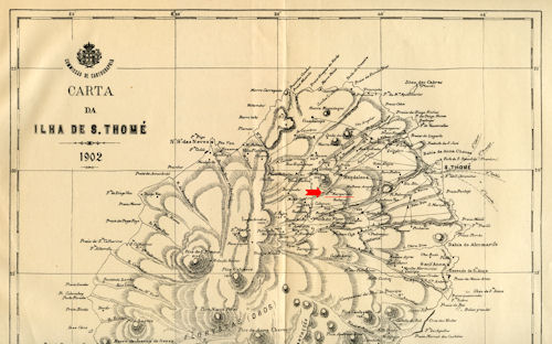 Mapa de S. Tom, 1902